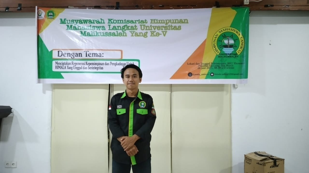 Gelar Muskom, Satria Terpilih Sebagai Ketua Umum Himala Unimal Ke 6, Periode 2021-2022 Gelar Muskom, Satria Terpilih Sebagai Ketua Umum Himala Unimal Ke 6, Periode 2021-2022