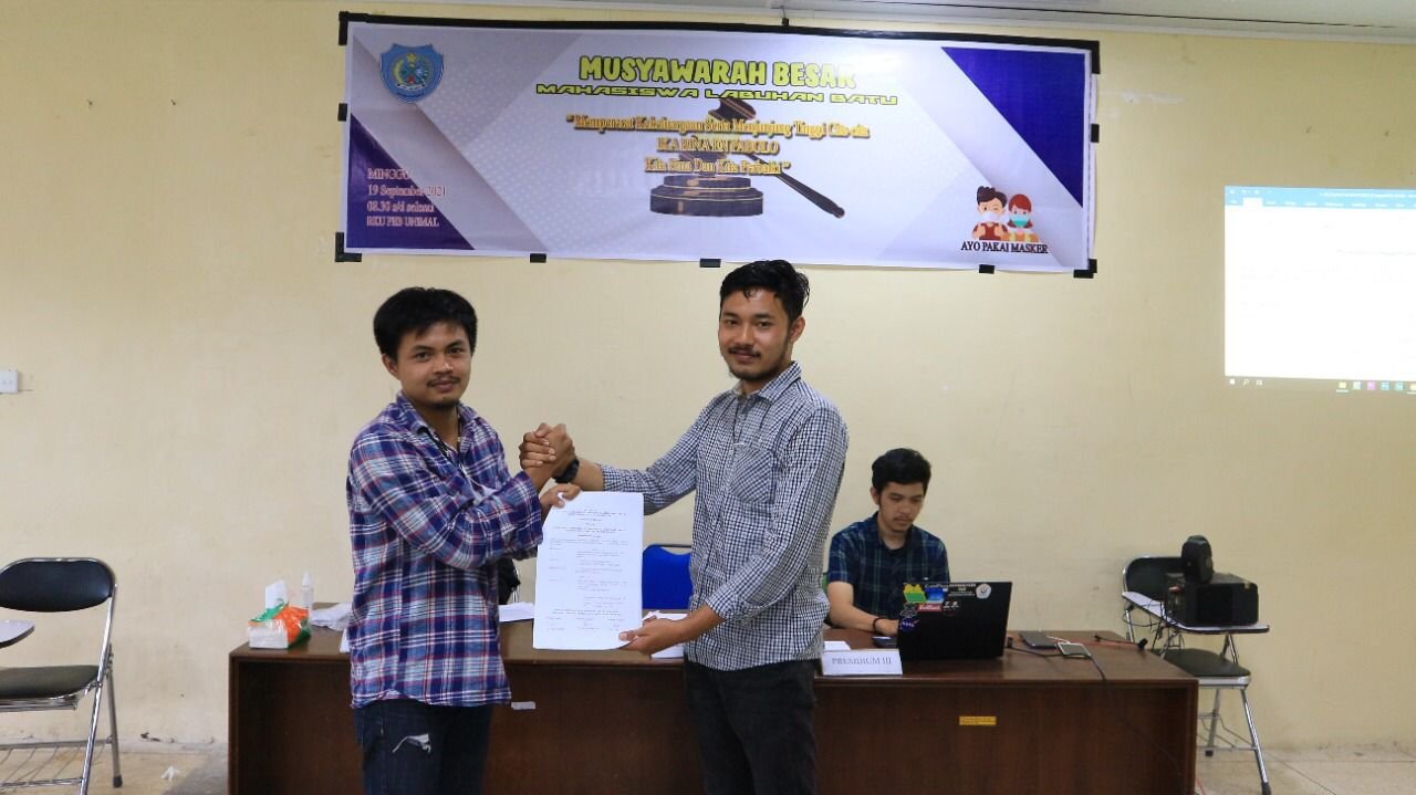 Farhan Tamimi Mumtaza Terpilih Sebagai Ketua Umum Pada Musyawarah Besar IMLAB Periode 2021-2022 Farhan Tamimi Mumtaza Terpilih Sebagai Ketua Umum Pada Musyawarah Besar IMLAB Periode 2021-2022