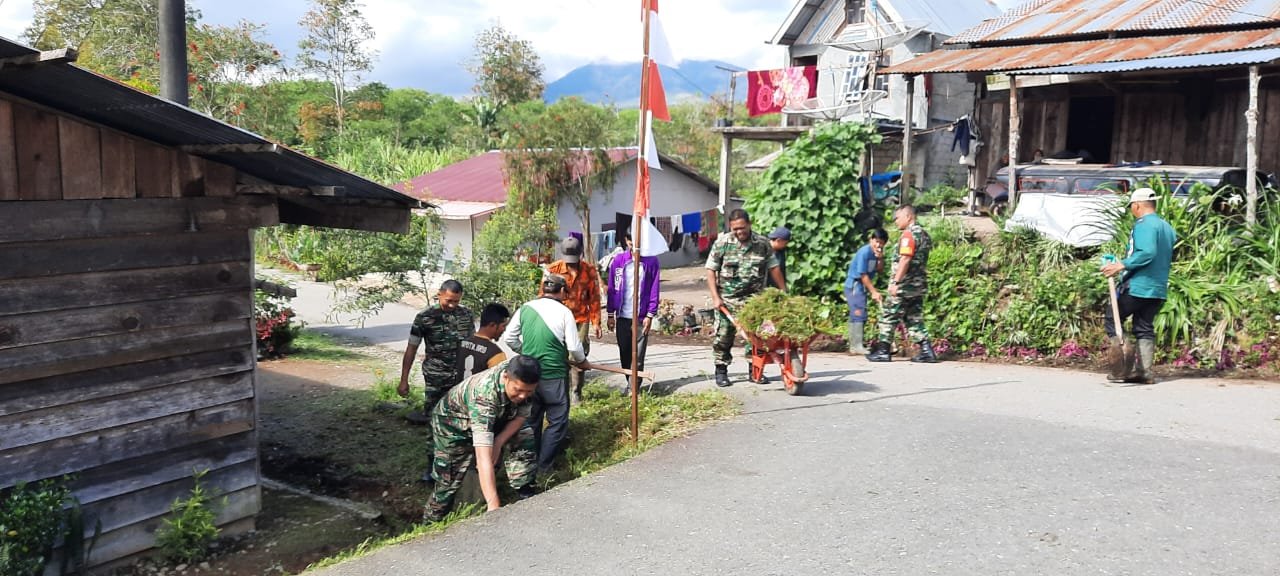 Danramil 05/Permata, Motori Gotong Royong Massal Danramil 05/Permata, Motori Gotong Royong Massal