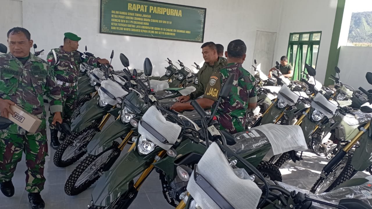 Kodim 0119/BM Terima Motor Baru Jenis CRF 150 CC Dari Kementerian Pertahanan Kodim 0119/BM Terima Motor Baru Jenis CRF 150 CC Dari Kementerian Pertahanan