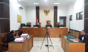 Foto Saat Sidang Berlangsung, Humas PN Lhoksukon Untuk Nanggroe.media